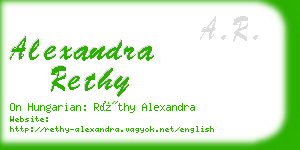 alexandra rethy business card